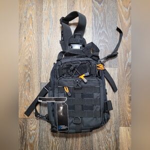 Blisswill Fishing Backpack Bag Black Tackle Rod Holder